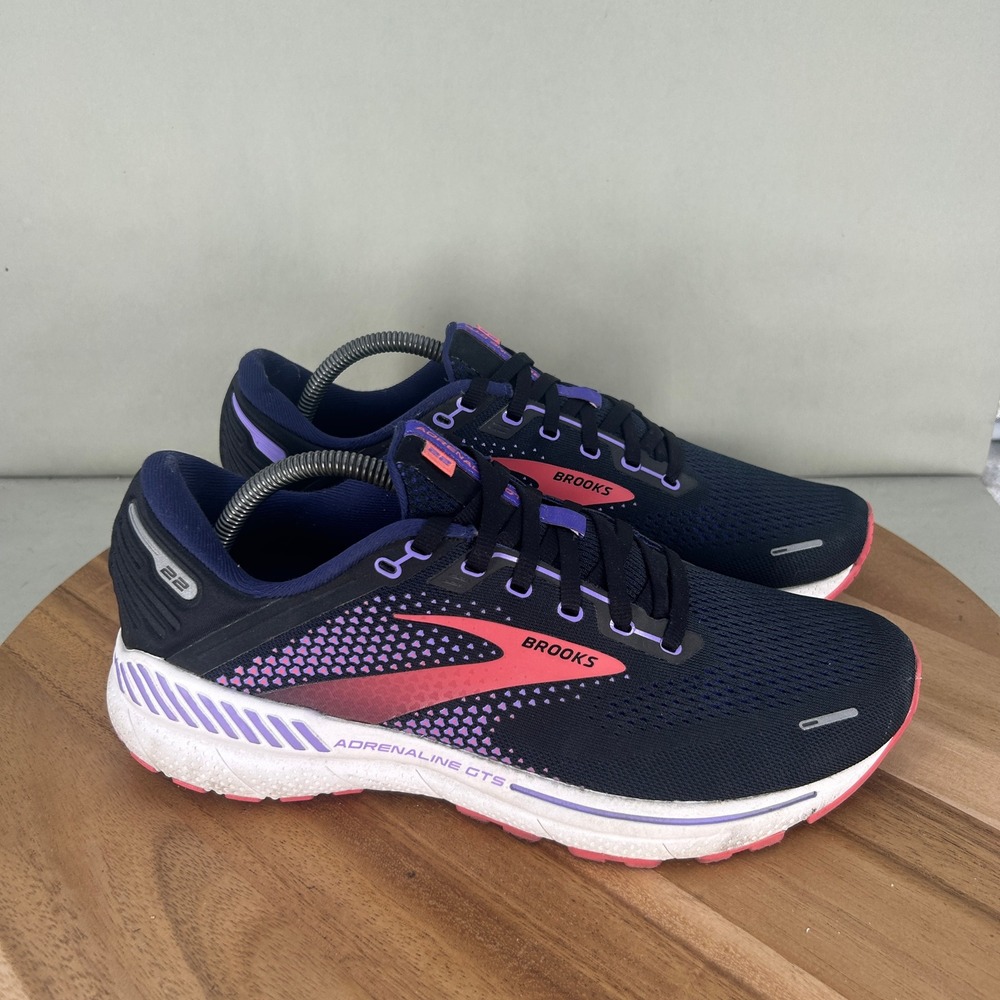Brooks Adrenaline GTS 22 Womens Running Shoes Blue Pink 1203531B080 Size 11 B